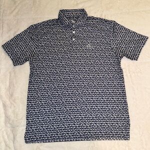 Rhoback Polo (M) - “The Shark Tooth” Performance Stretch Athletic Golf (RARE)